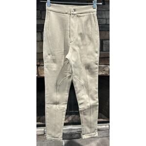 Women’s Y2K Vintage GUESS Khaki Ribbed Cuffed Riding Pants Size 28 *B7